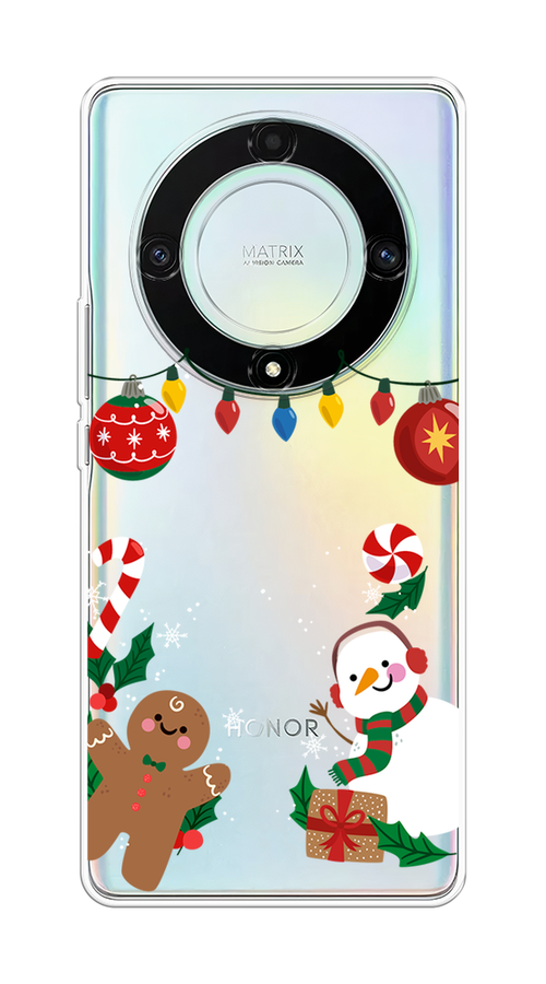 

Чехол на Honor X9A "Новогоднее настроение", Коричневый;красный;зеленый, 6120850-5