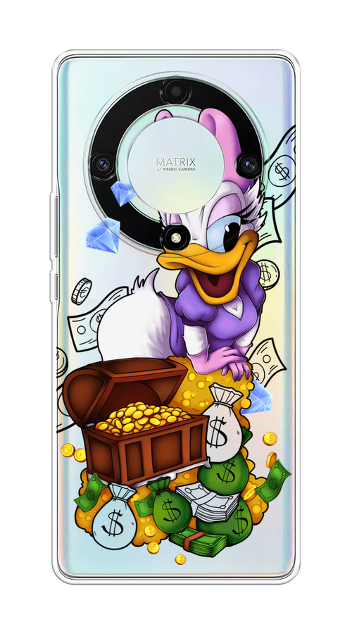 

Чехол на Honor X9A "Rich Daisy Duck", Коричневый;белый;фиолетовый, 6120850-6