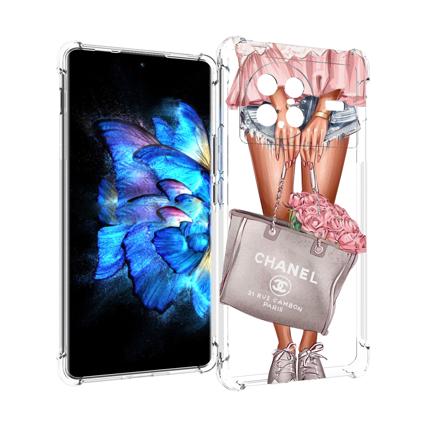 Чехол MyPads Сумка-с-цветами женский для Vivo X Note 5G