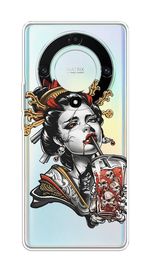 

Чехол на Honor X9A "Опасная гейша", Красный;черный;серый, 6120850-4