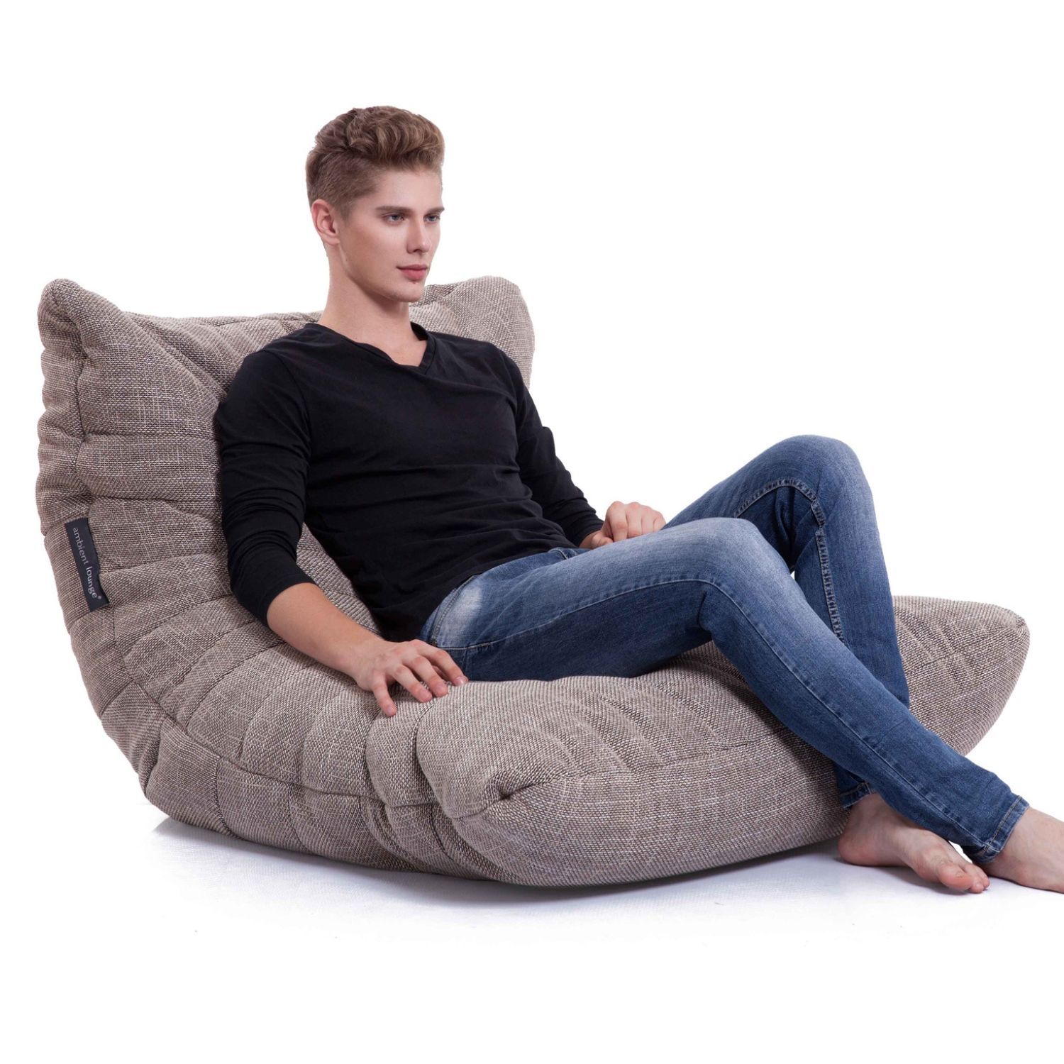 Бескаркасное кресло для отдыха дома Ambient Lounge - Acoustic Sofa - Eco Weave (бежевый)