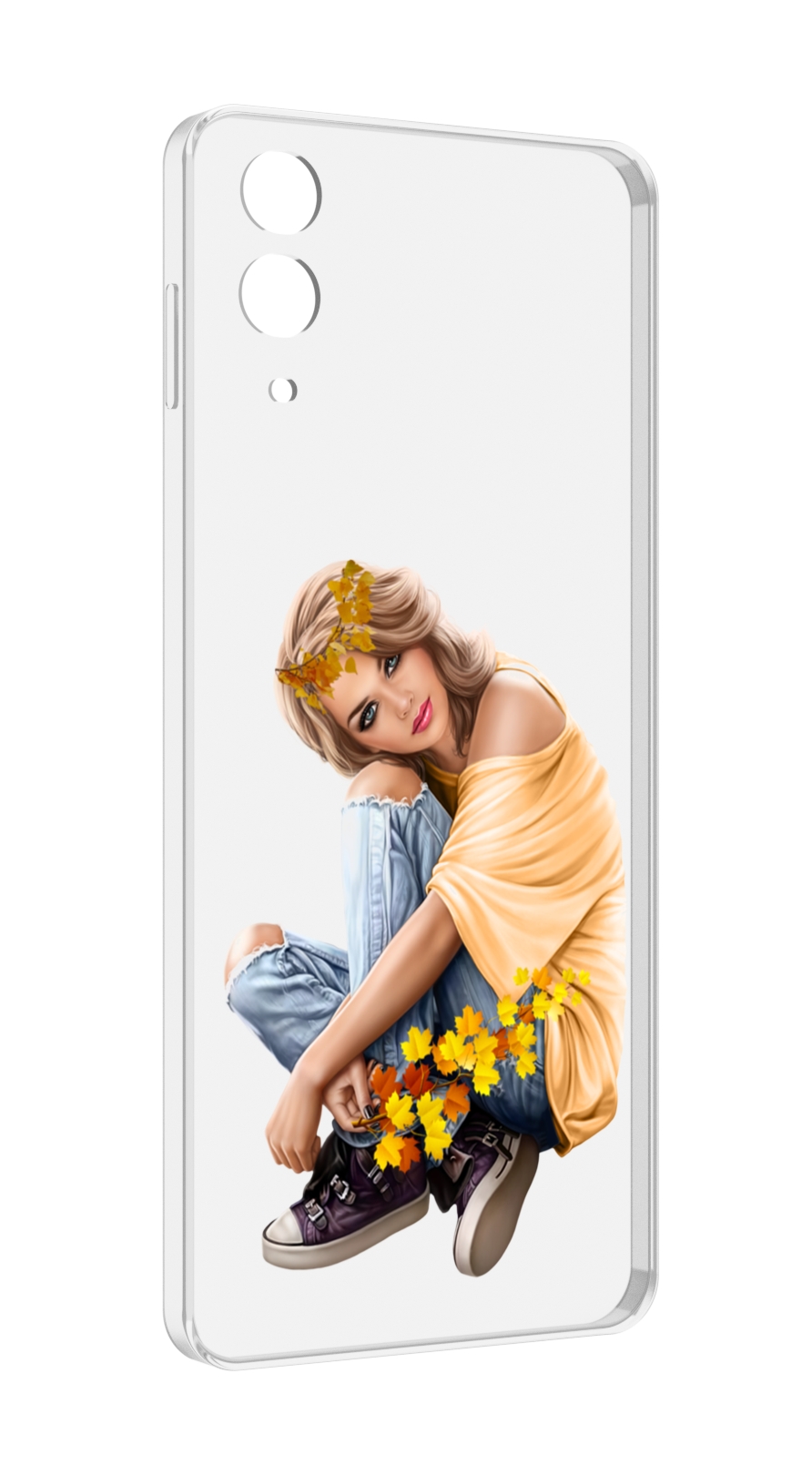 

Чехол MyPads девушка-в-цветочками женский для Samsung Galaxy Z Flip 4 (SM-F721), Прозрачный, Tocco