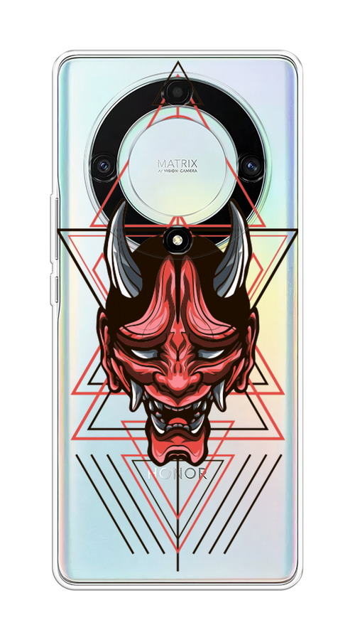 

Чехол на Honor X9A "Hanya Oni mask", Серый;красный;черный, 6120850-4