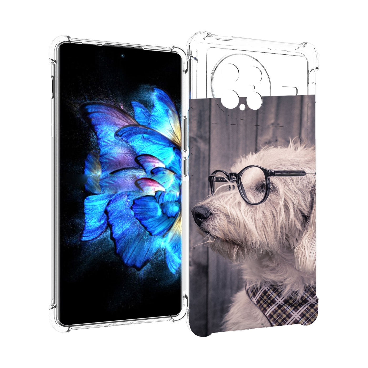 

Чехол MyPads Собака-в-очках для Vivo X Note 5G, Прозрачный, Tocco
