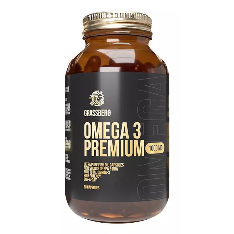 Grassberg Omega-3 Premium 60% 1000 mg - 60 капсул