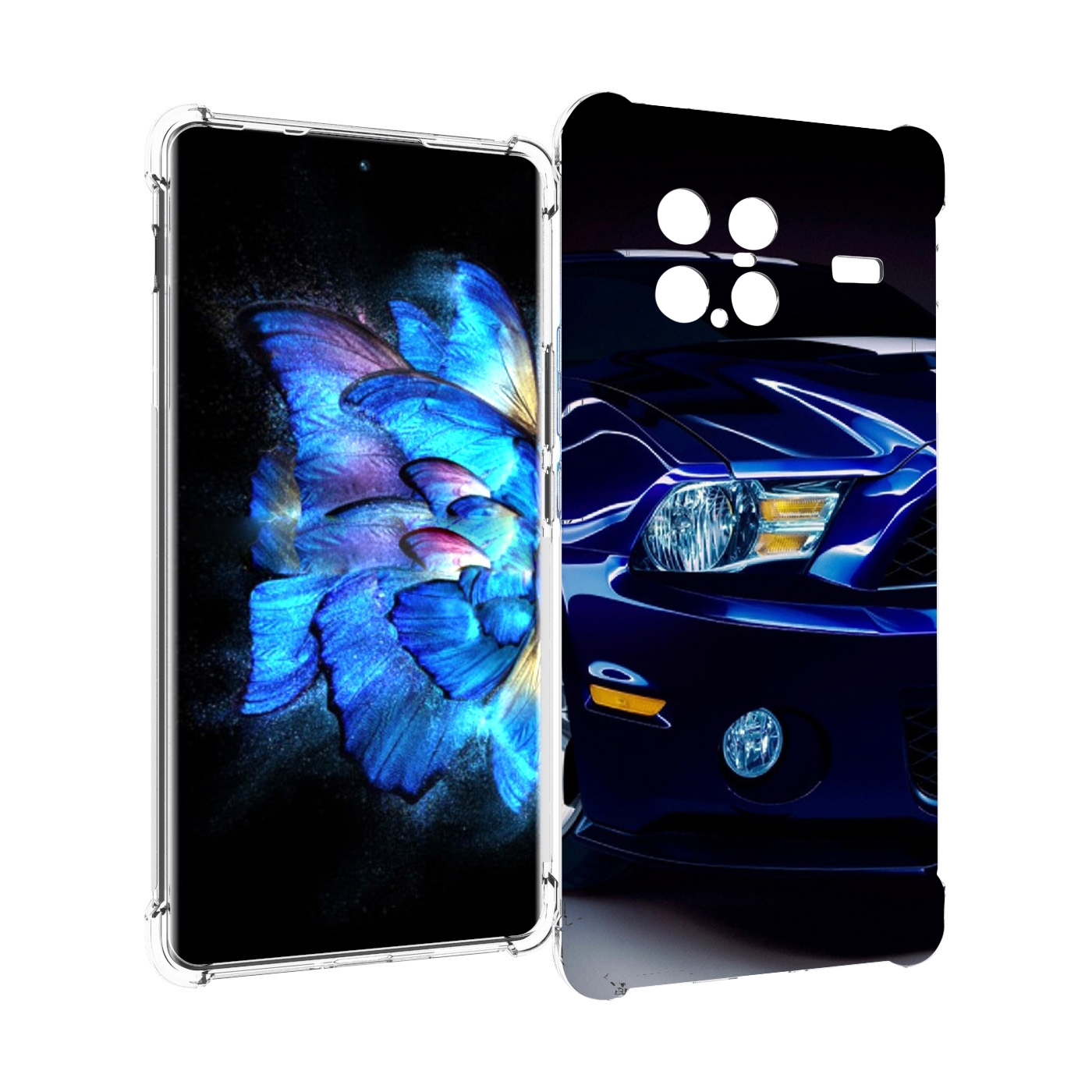 

Чехол MyPads Синяя-машина для Vivo X Note 5G, Прозрачный, Tocco
