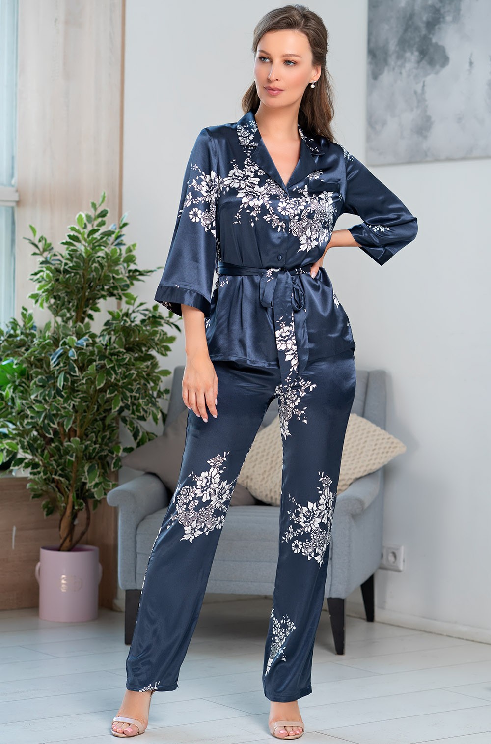 

Пижама женская Mia-Amore Alexandria 3575 синяя 2XL, Синий, Alexandria 3575