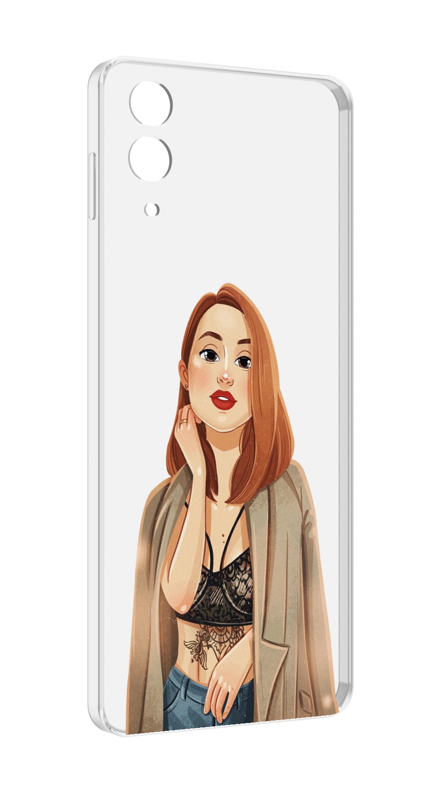 Чехол MyPads девушка-в-кружевном-2 для Samsung Galaxy Z Flip 4 (SM-F721)