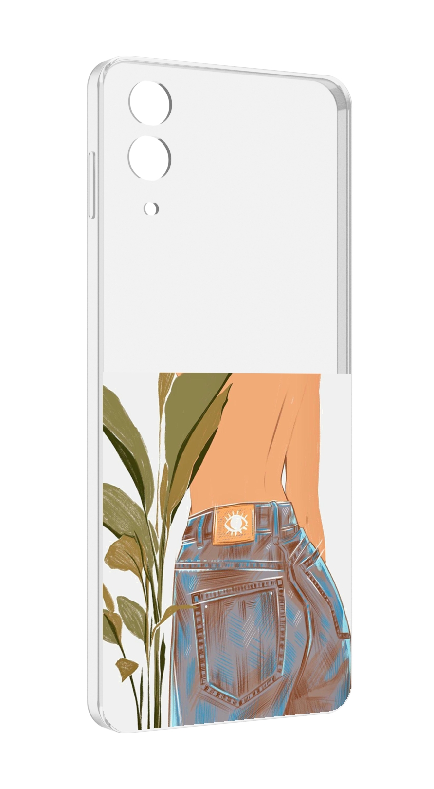 

Чехол MyPads девушка-в-джинсах для Samsung Galaxy Z Flip 4 (SM-F721), Прозрачный, Tocco