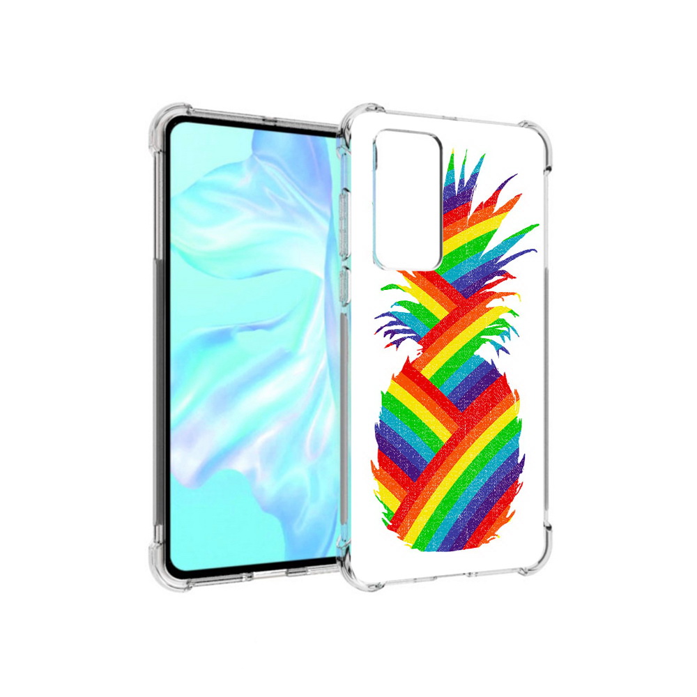 

Чехол MyPads Tocco для Huawei P40 радужный ананас, Прозрачный, Tocco
