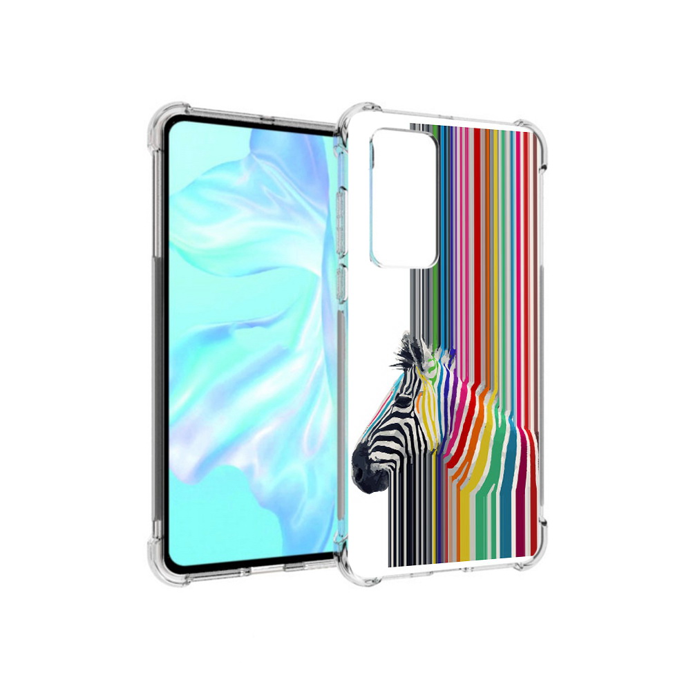 

Чехол MyPads Tocco для Huawei P40 радужная зебра, Прозрачный, Tocco
