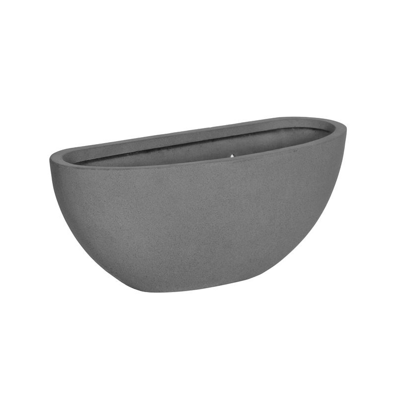 Подвесное настенное кашпо Pottery Pots Mini Dorant Wally 43x17,5 h 16 см серый матовый