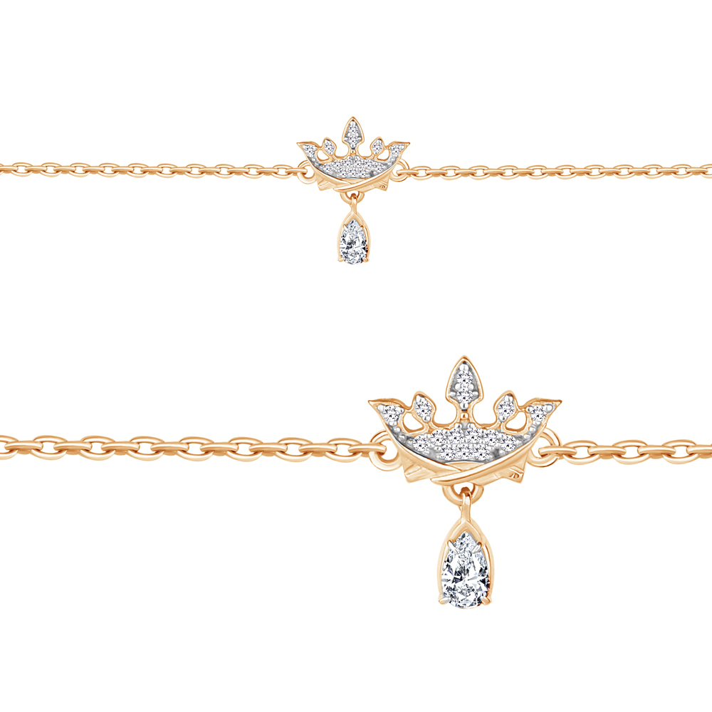 

Браслет из серебра с фианитом р.  Aquamarine 74437А_925_з, 74437А_925_з