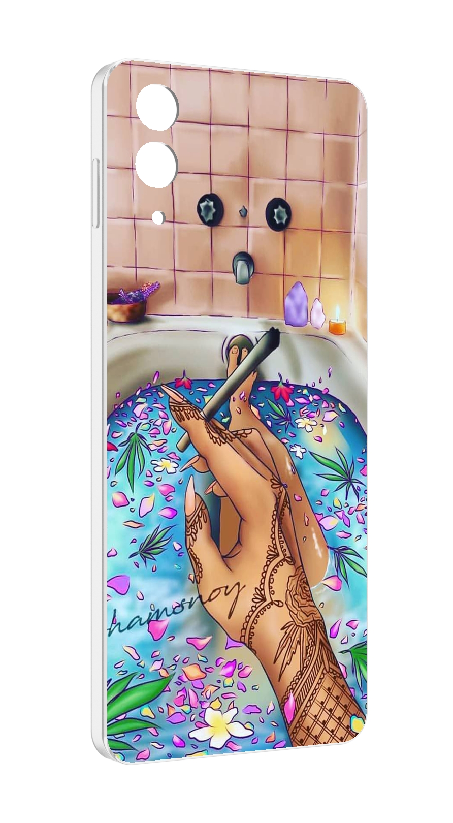 

Чехол MyPads девушка в ванне женский для Samsung Galaxy Z Flip 4 (SM-F721), Прозрачный, Tocco