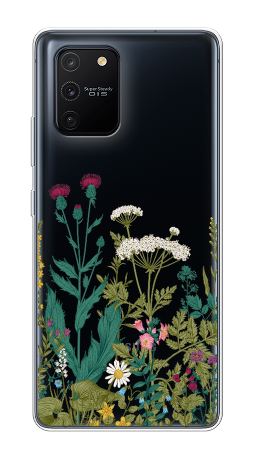 

Чехол на Samsung Galaxy S10 Lite "Дикие полевые цветы", Зеленый;розовый;белый, 210050-2