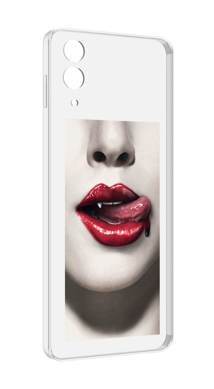 

Чехол MyPads губы-вампирши для Samsung Galaxy Z Flip 4 (SM-F721), Прозрачный, Tocco