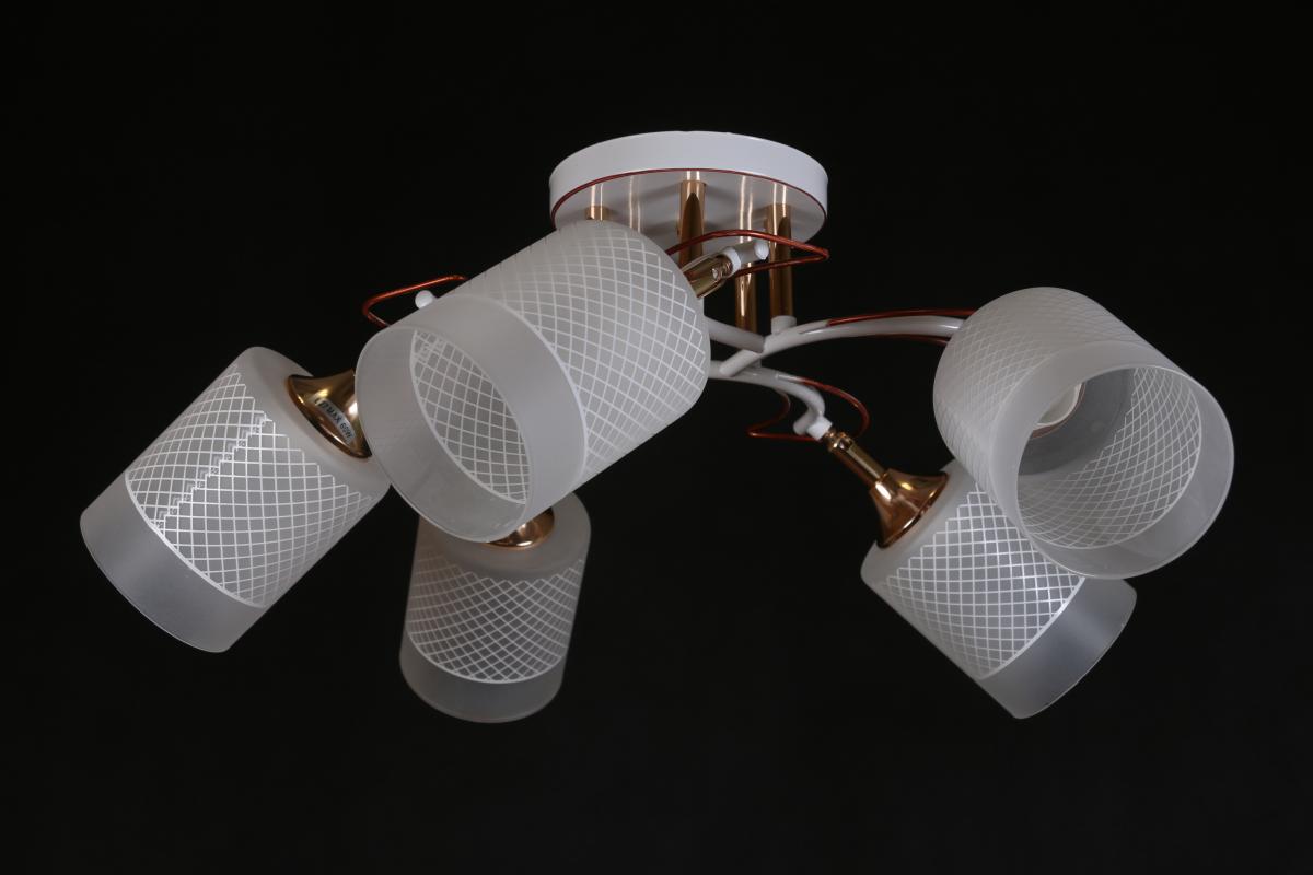 

1122/5 WH+FG (4) Люстра потолочная