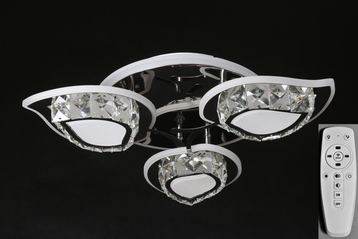 фото 8111/3 - sl cr led (160w+32w) люстра потолочная nina lighting