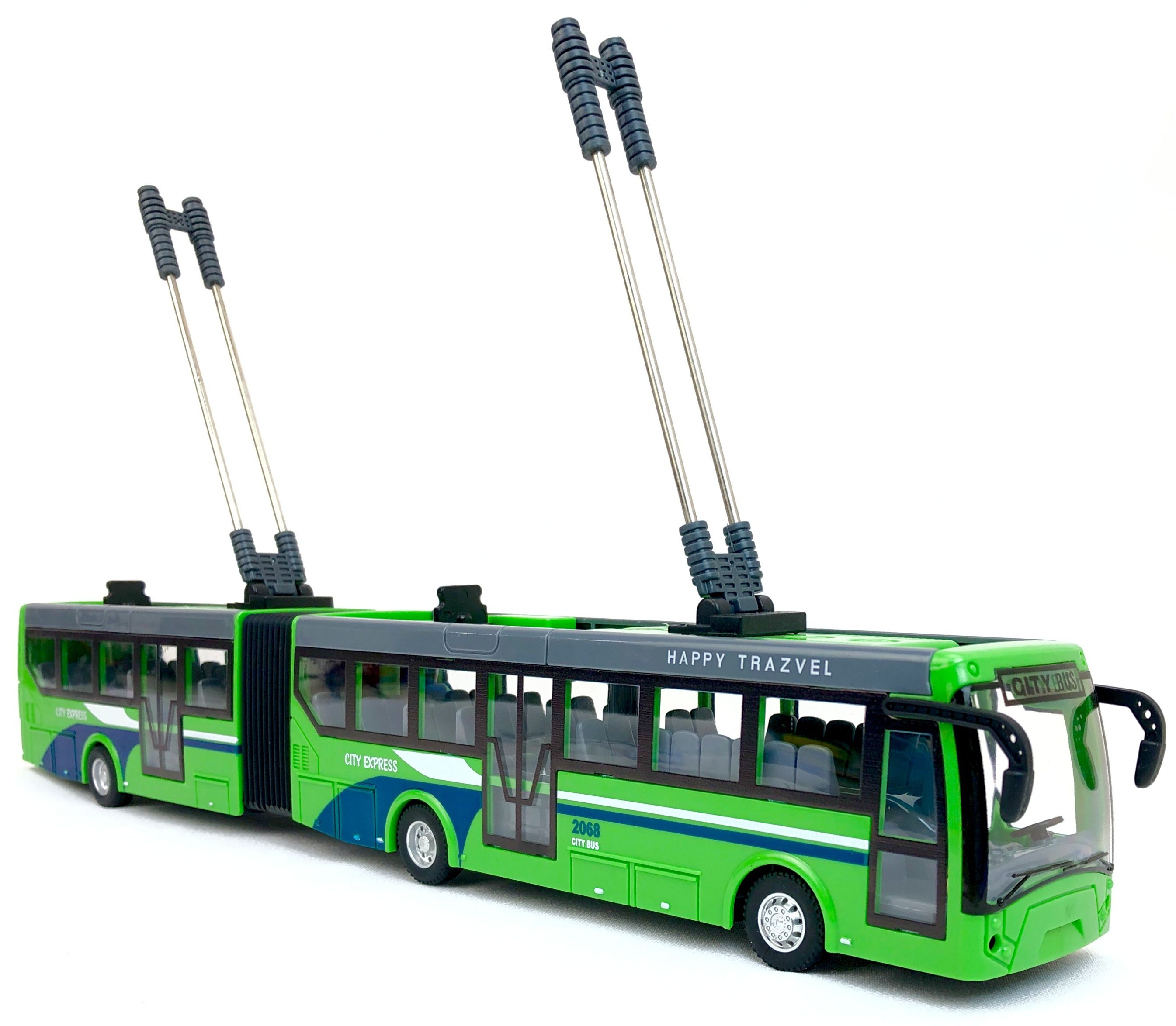 

Радиоуправляемый троллейбус City Bus, 1:32, подсветка салона, фары светятся