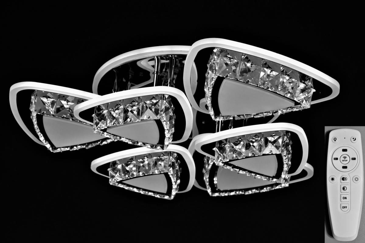 фото 8103/3+3 - sl cr led (119w) люстра потолочная nina lighting