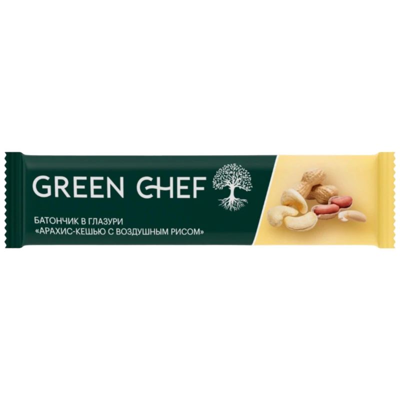 

Батончик Green Chef шоколадный арахис-кешью с воздушным рисом 40 г