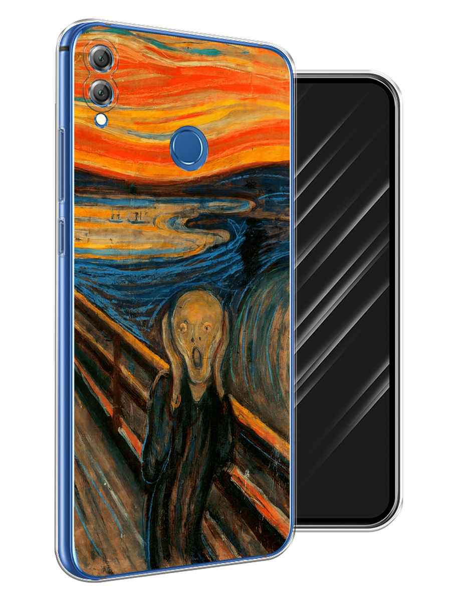 

Чехол Awog на Honor 8X "Крик", Оранжевый;синий;серый, 66750-9