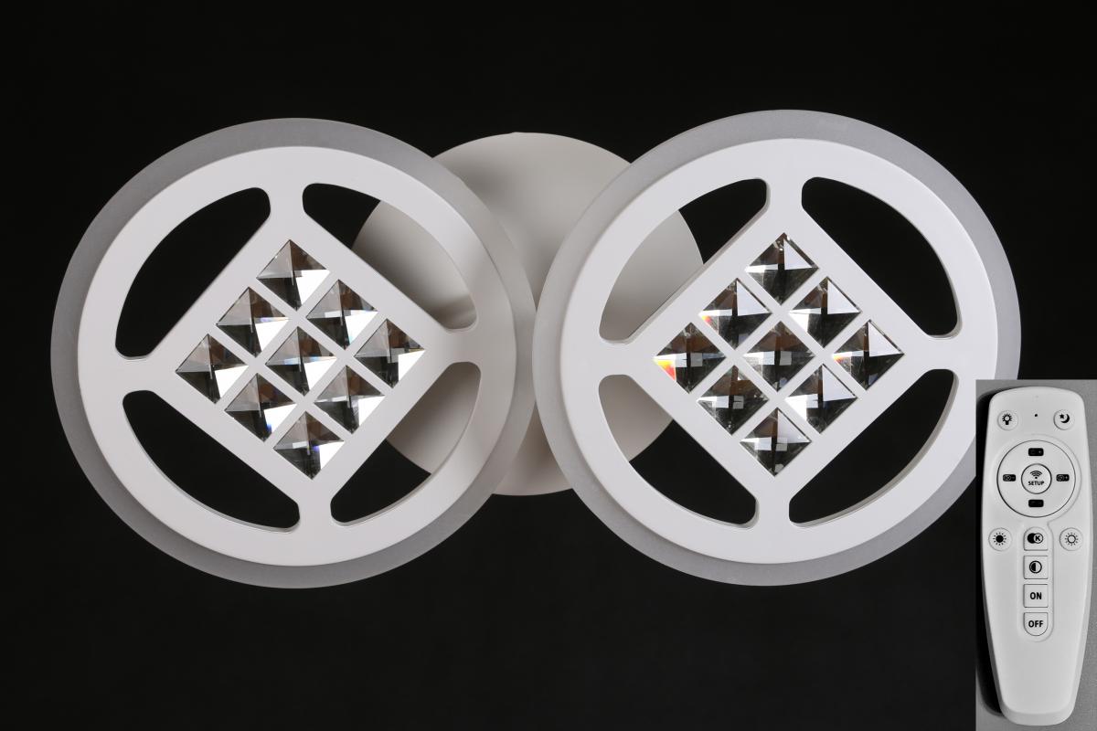 фото 6829a/1+1 - sl wh led (74w+8w) люстра потолочная nina lighting