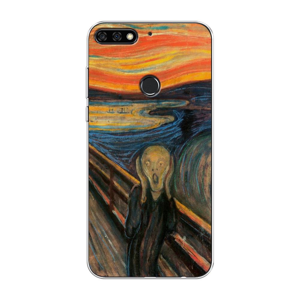 

Чехол Awog на Honor 7C Pro "Крик", Оранжевый;синий;серый, 65550-9