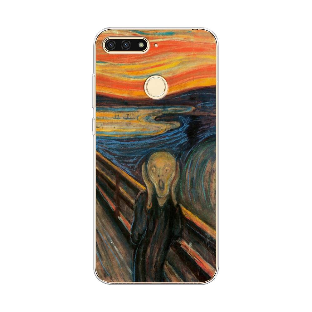

Чехол Awog на Honor 7C "Крик", Оранжевый;синий;серый, 64550-9