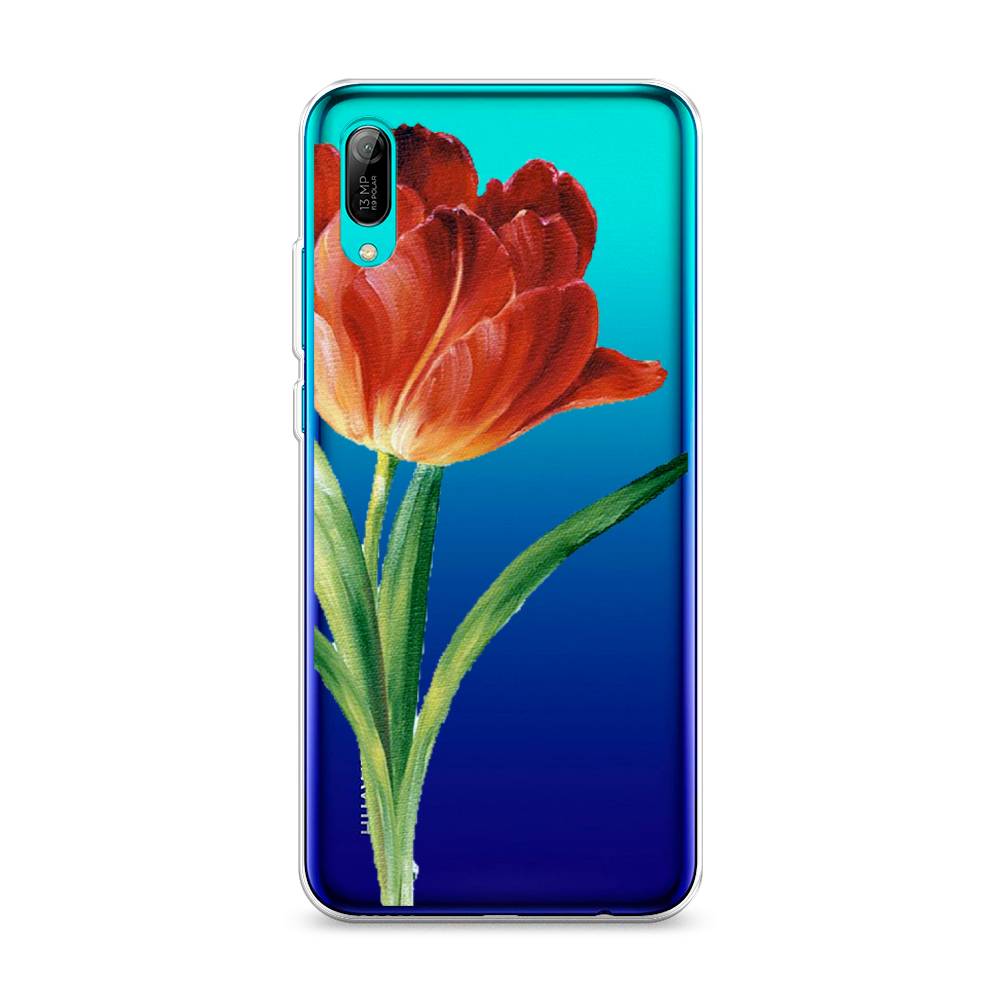 

Чехол Awog на Huawei Y6 Pro (Prime) 2019 "Красный тюльпан", Оранжевый;зеленый, 68150-8