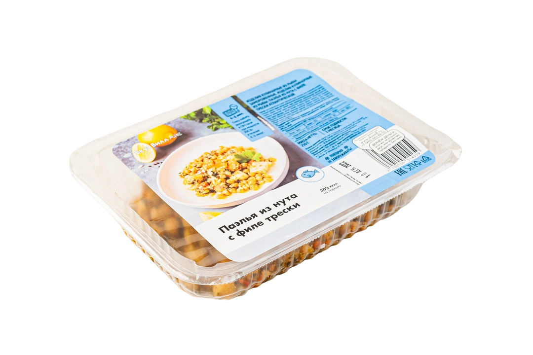 

Паэлья ВкусВиллАйс из нута с филе трески 250 г