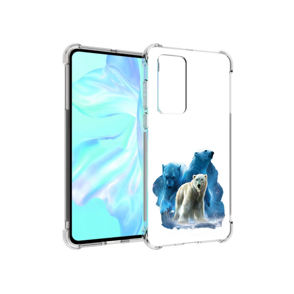 Чехол MyPads Tocco для Huawei P40 полярный медведь