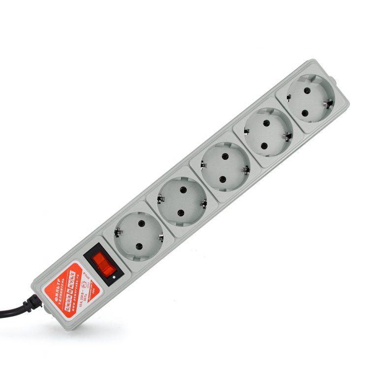 

Сетевой фильтр 1.9м серый Sven SPG-B-6 Power Cube B, 5 розеток 10A