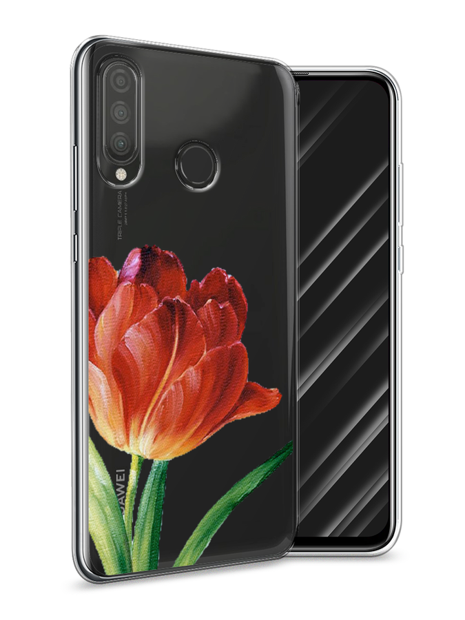 

Чехол Awog на Huawei P30 Lite "Красный тюльпан", Оранжевый;зеленый, 67950-8