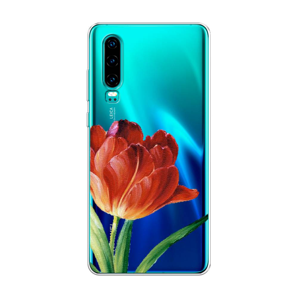 

Чехол Awog на Huawei P30 "Красный тюльпан", Оранжевый;зеленый, 68550-8