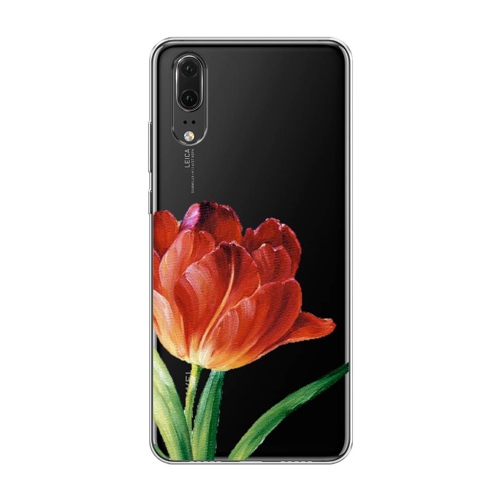 

Чехол Awog на Huawei P20 "Красный тюльпан", Оранжевый;зеленый, 64350-8