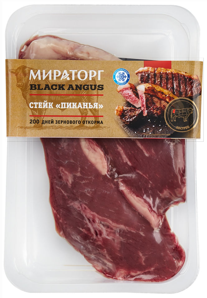 

Стейк говяжий Мираторг Black Angus Пиканья 490г