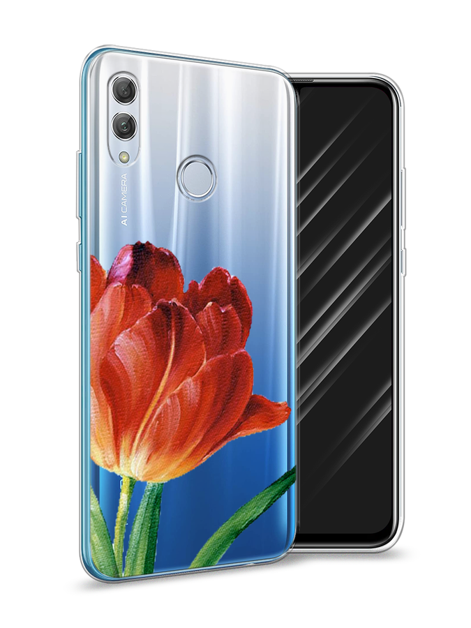 

Чехол Awog на Huawei P Smart 2019 "Красный тюльпан", Оранжевый;зеленый, 67250-8