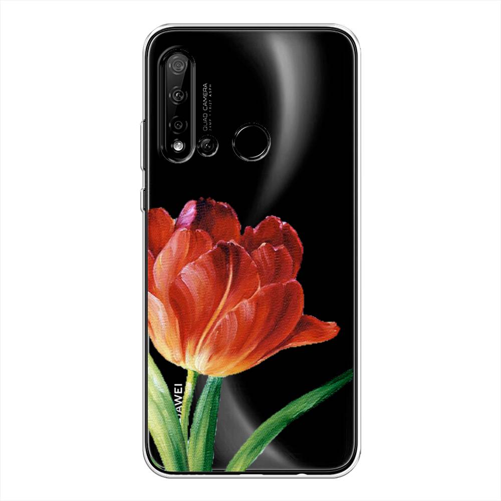 фото Чехол awog "красный тюльпан" для huawei nova 5i