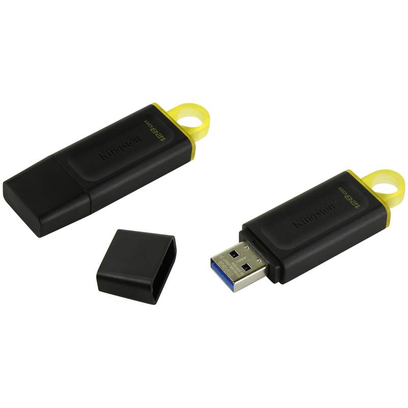 

Память Kingston "Exodia" 128GB, USB 3.2 Flash Drive, черный (арт. 332923)