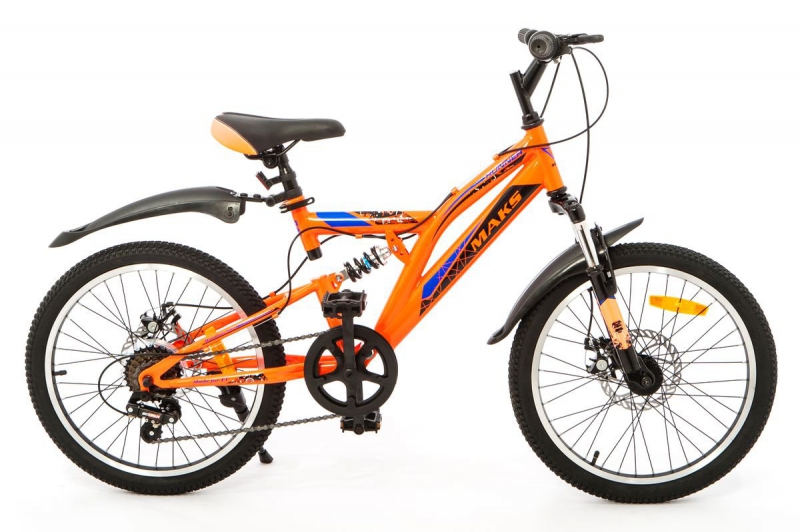 Велосипед 20 MAKS RUNNER MD (Двухподвес) (6-ск.) (рама 13) оранжевый