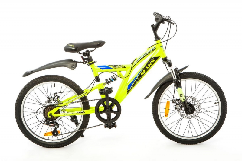 

Велосипед 20 MAKS RUNNER MD (Двухподвес) (6-ск.) (рама 13) Желтый