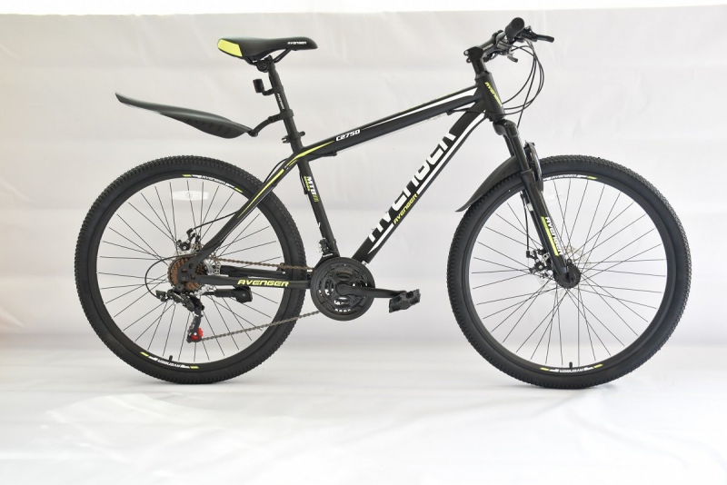 фото Велосипед 27.5" avenger c275d серый/синий/неоновый