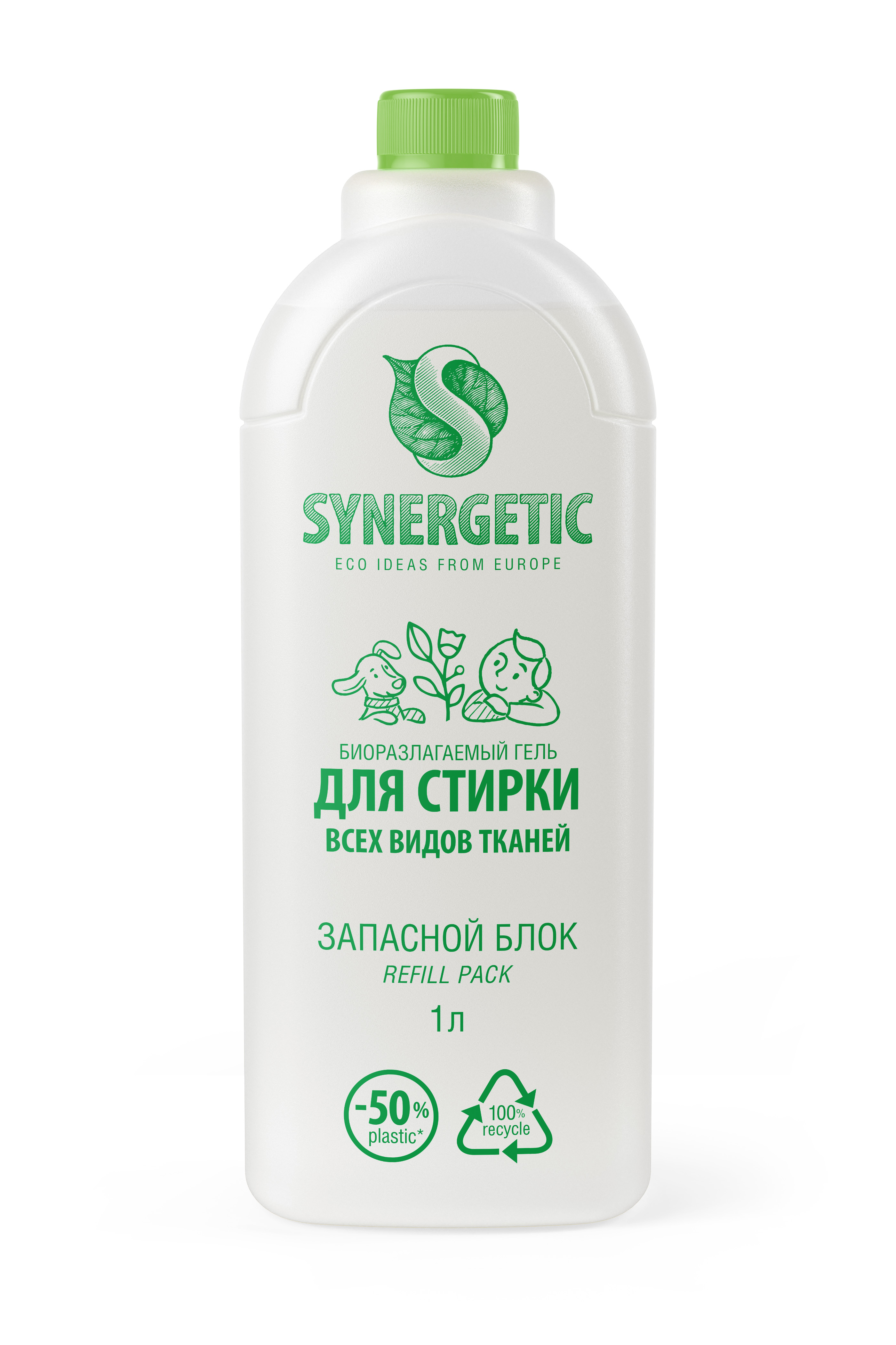 фото Запасной блок геля для стирки synergetic универсальный 1л