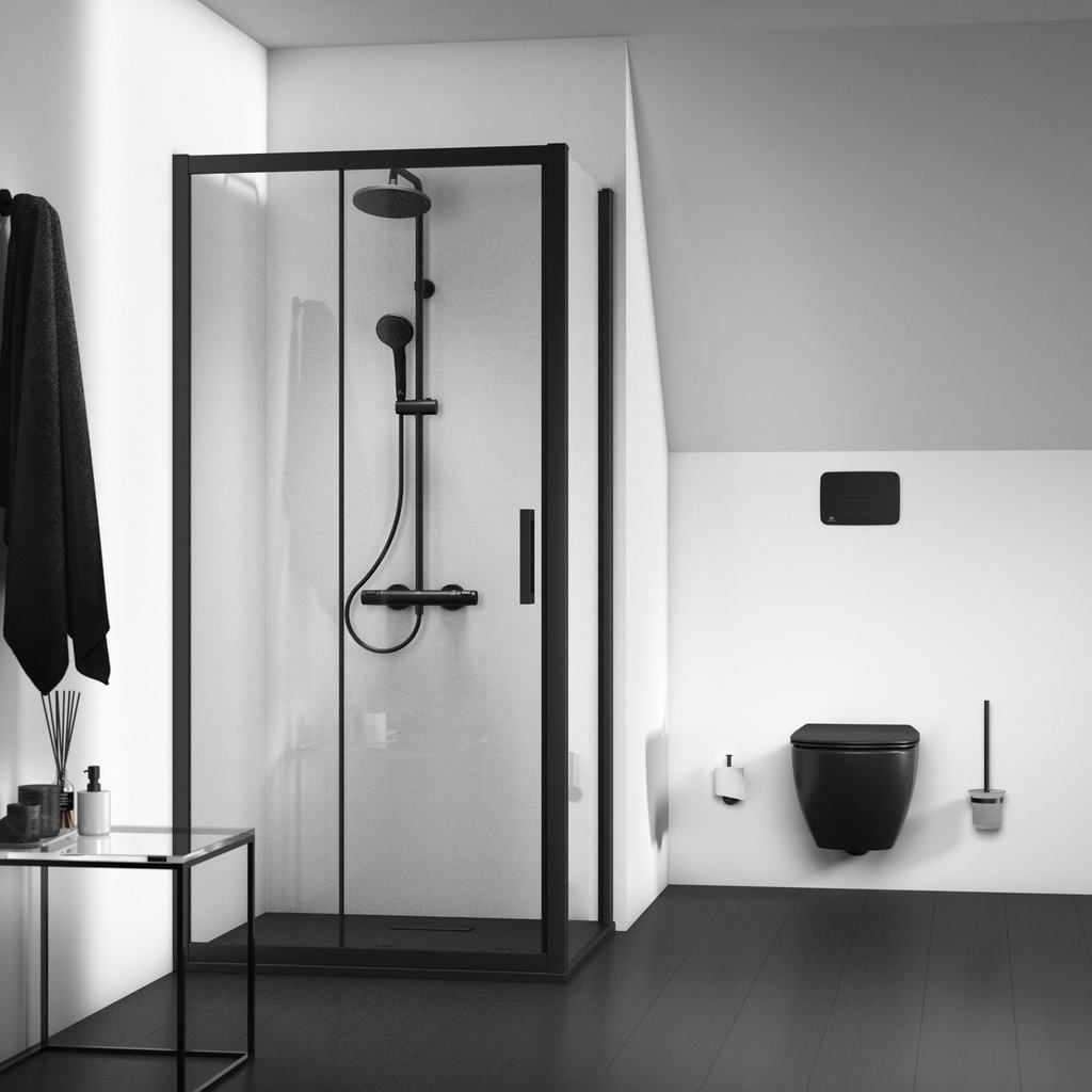 

Душевой уголок Ideal Standard Connect 2 110x90, профиль черный шелк, Connect 2 110x90, профиль черный шелк