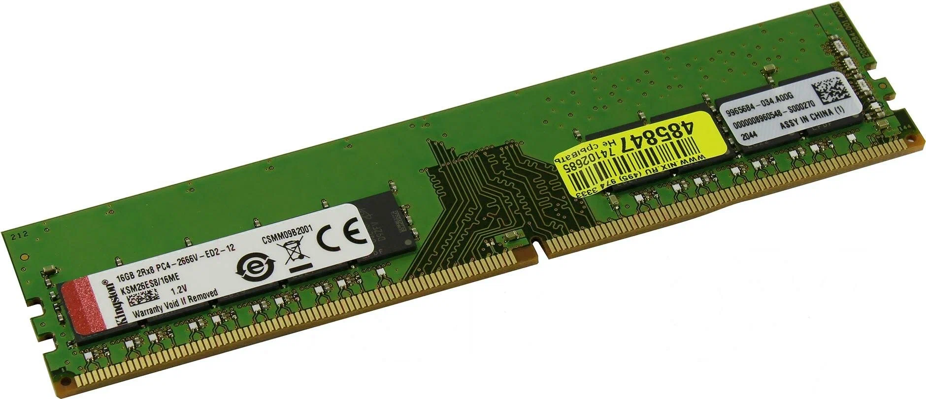 

Оперативная память Kingston (), DDR4 1x16Gb, 2666MHz
