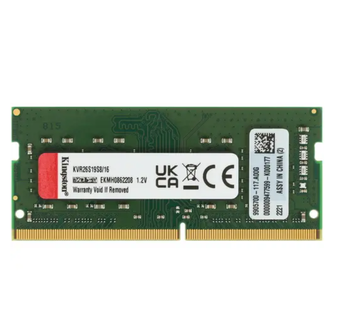 

Оперативная память Kingston (KVR26S19S8/16), DDR4 1x16Gb, 2666MHz