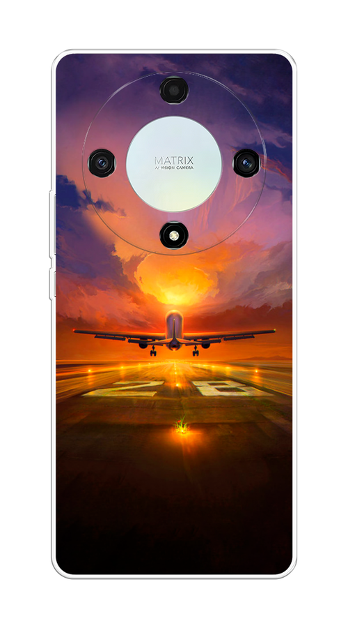 

Чехол на Honor X9A "Самолет на посадке", Оранжевый;синий, 6120850-6