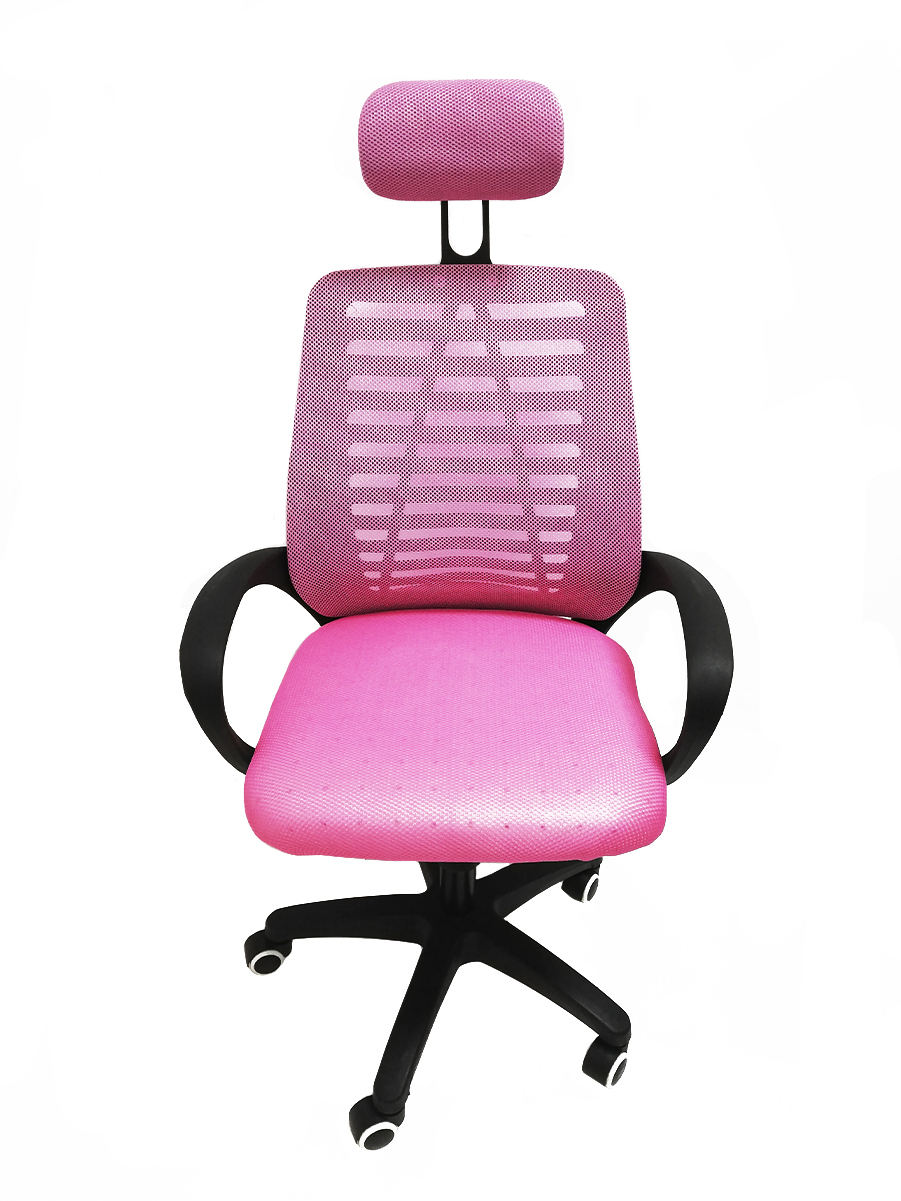 фото Компьютерное офисное кресло с подголовником и подлокотниками urm оптимум, розовое