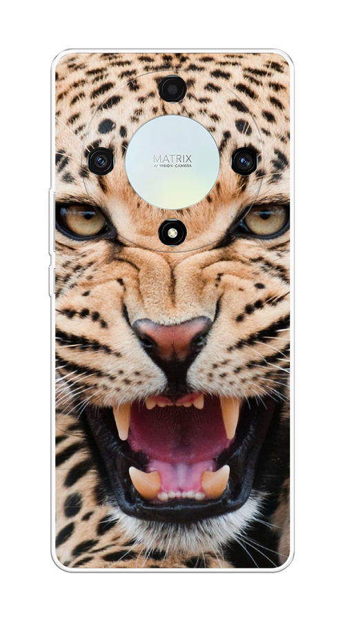 

Чехол на Honor X9A "Леопард 3d", Бежевый;черный, 6120850-6